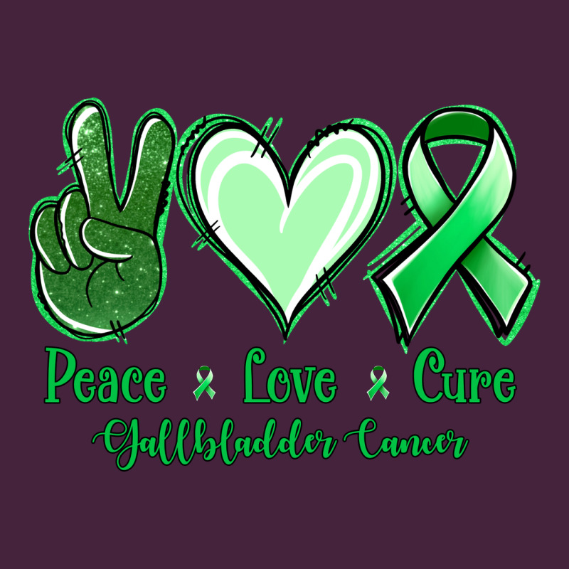 Peace Love Cure Gallbladder Cancer Premium Tee by NancyCooperArtShop | Teevron