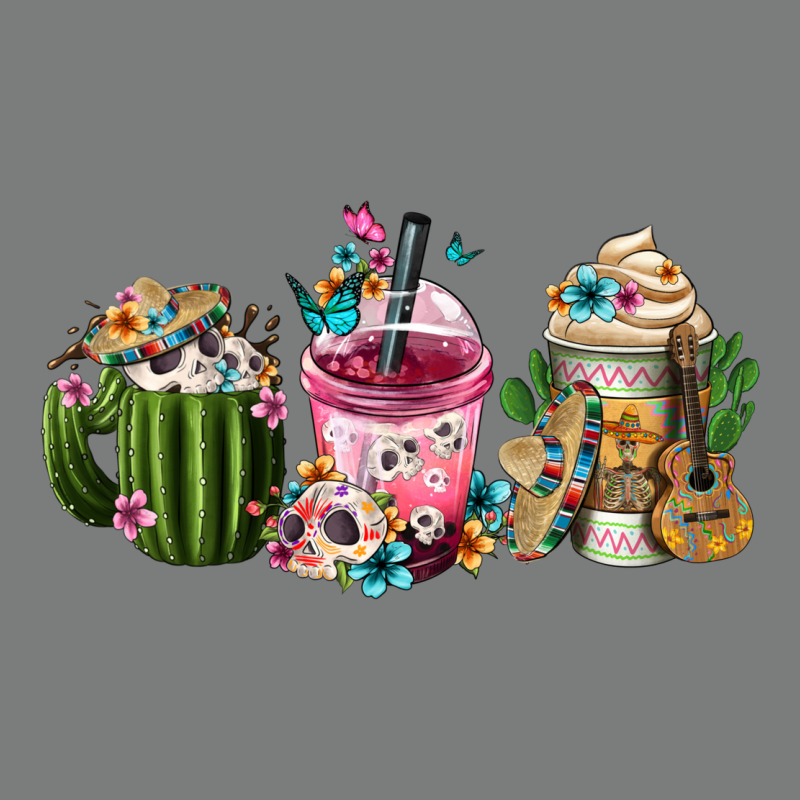 Mexican Day Of The Dead Coffee Cups Premium Hoodie by FaDigitalArtStudio | Teevron