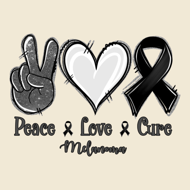 Peace Love Cure Melanoma Cancer Premium Tee by NancyCooperArtShop | Teevron