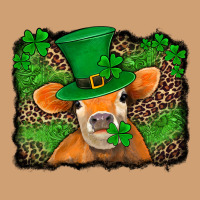St Patricks Orange Cow With Leopard Background Vintage Tee | Teevron