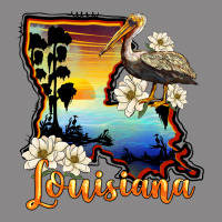 Louisiana  Sunset Map Magnolia Vintage Tee | Teevron