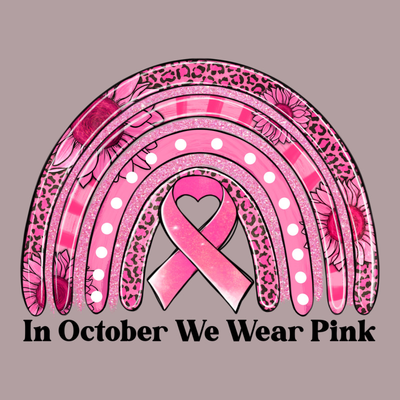 In October We Wear Pink Breast Cancer Awareness Rainbow Vintage Hoodie by Jasminsmagicworld | Teevron