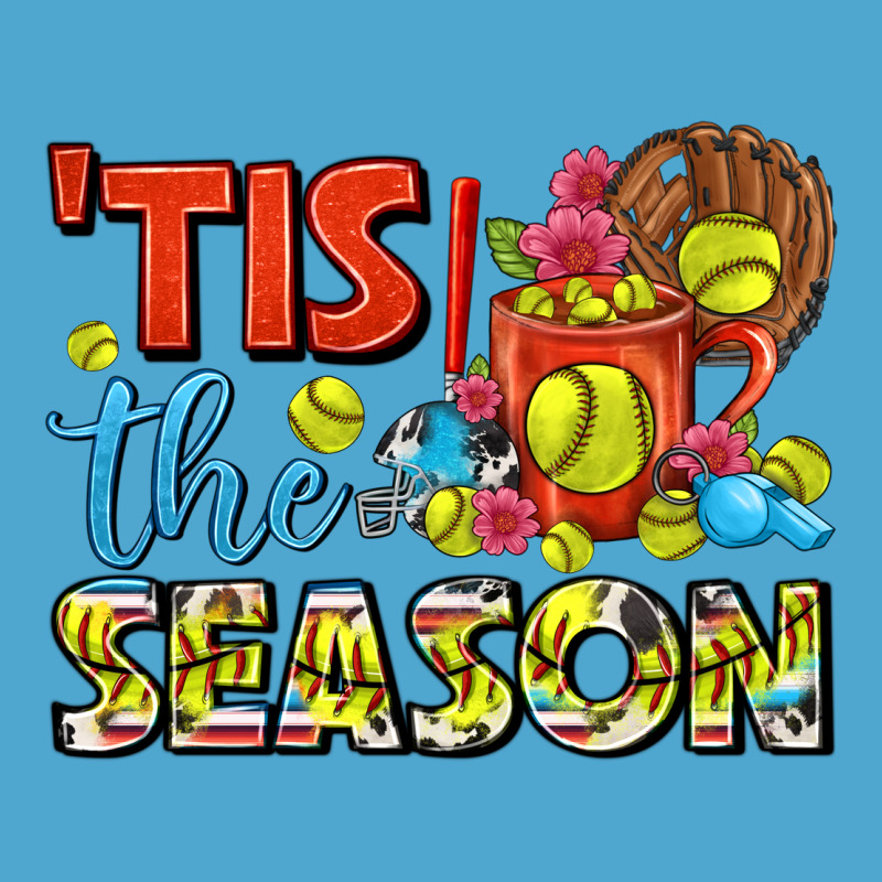 Tis The Season  Softball Coffee Mug Premium Hoodie by FaDigitalArtStudio | Teevron