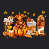 Fall Autumn Cow Pumpkin Coffee Cups Vintage Tee | Teevron