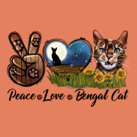 Peace Love Bengal Cat Head Classic Tee | Teevron