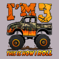 I'm Three This Is How I Roll Monster Truck Birthday Vintage Tee | Teevron
