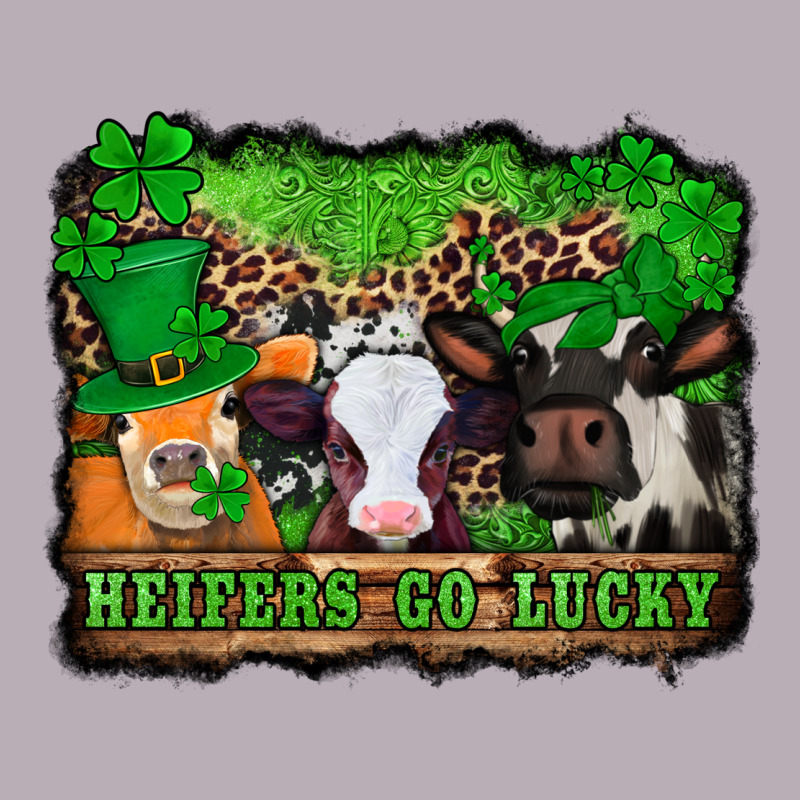 St Patricks Cows Heifers Go Lucky Vintage Tee by Jasminsmagicworld | Teevron