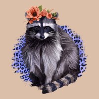 Raccoon With Flowers Urban Heavy Tee | Teevron
