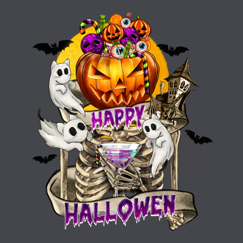 Happy Halloween With Skeleton Long Sleeve Tee by texasbilliewilder | Teevron