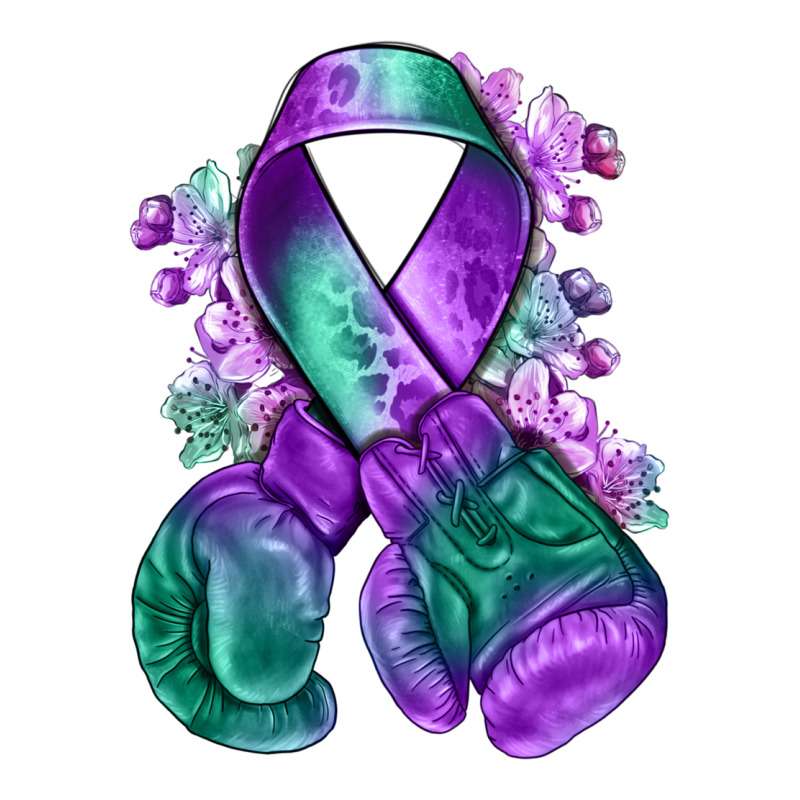 Purple And Green Anal Cancer With Boxing Gloves Na Premium Tee by NancyCooperArtShop | Teevron