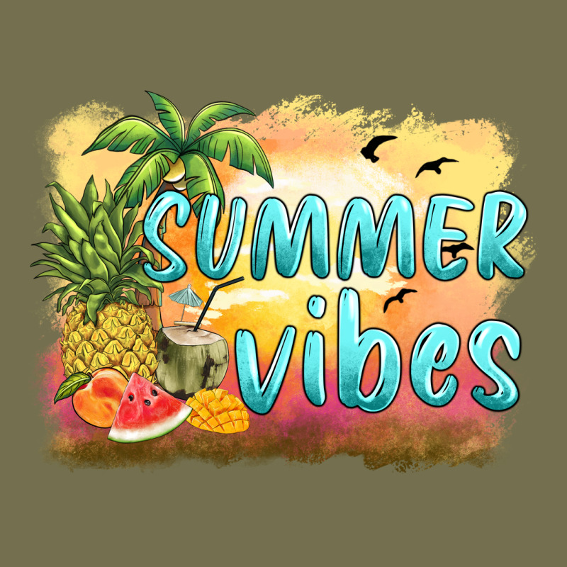 Summer Vibes Sunset And Fruits Vintage Hoodie by BarkalooDesign | Teevron