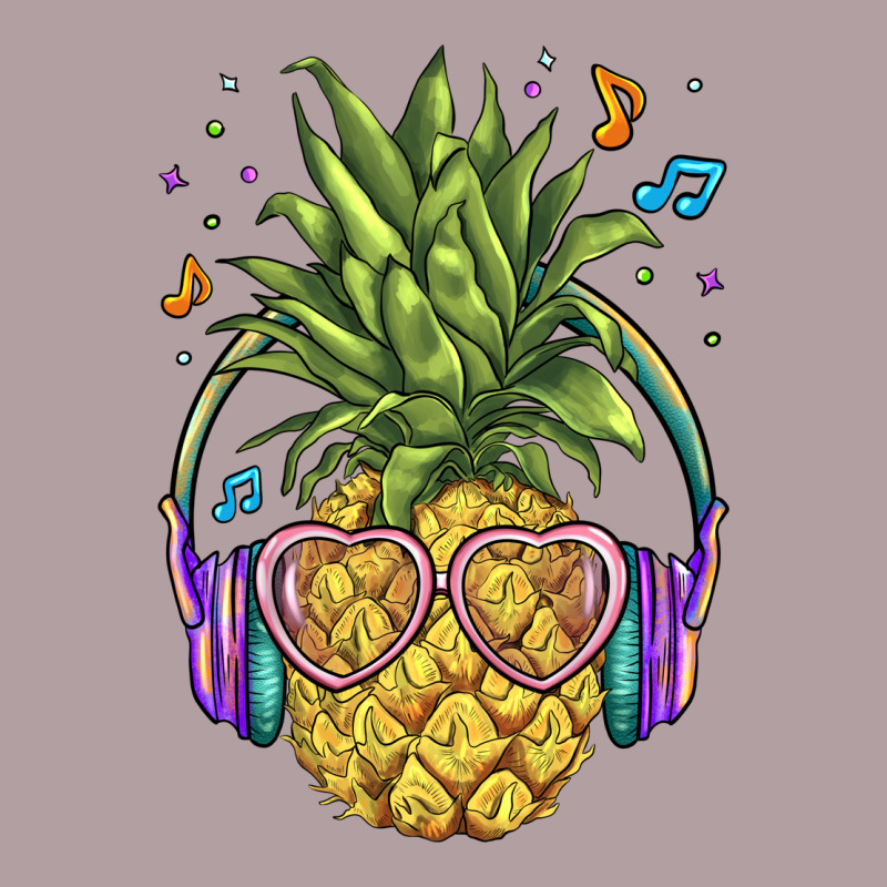 Pineapple With Headphone Vintage Hoodie by BarkalooDesign | Teevron