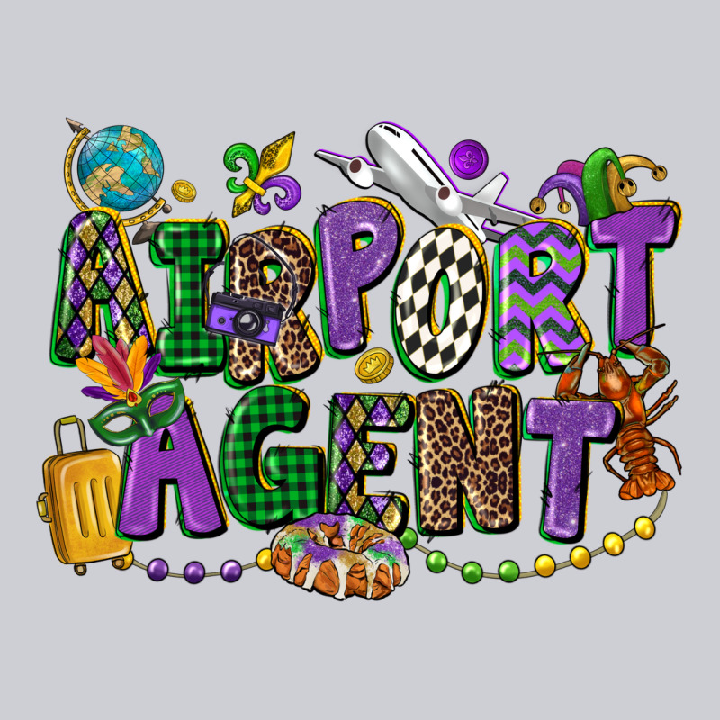 Airport Agent Mardi Gras Heavyweight Sweatshirt by CowGirlArtShop | Teevron