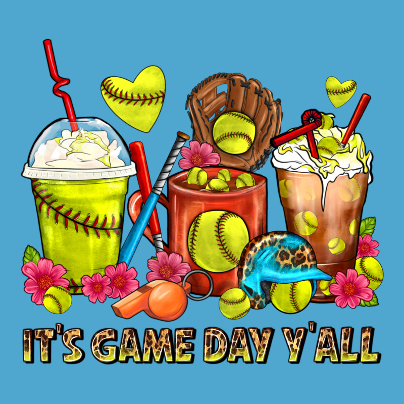 It's Game Day Y'all Softball Coffee Cups Premium Hoodie by FaDigitalArtStudio | Teevron