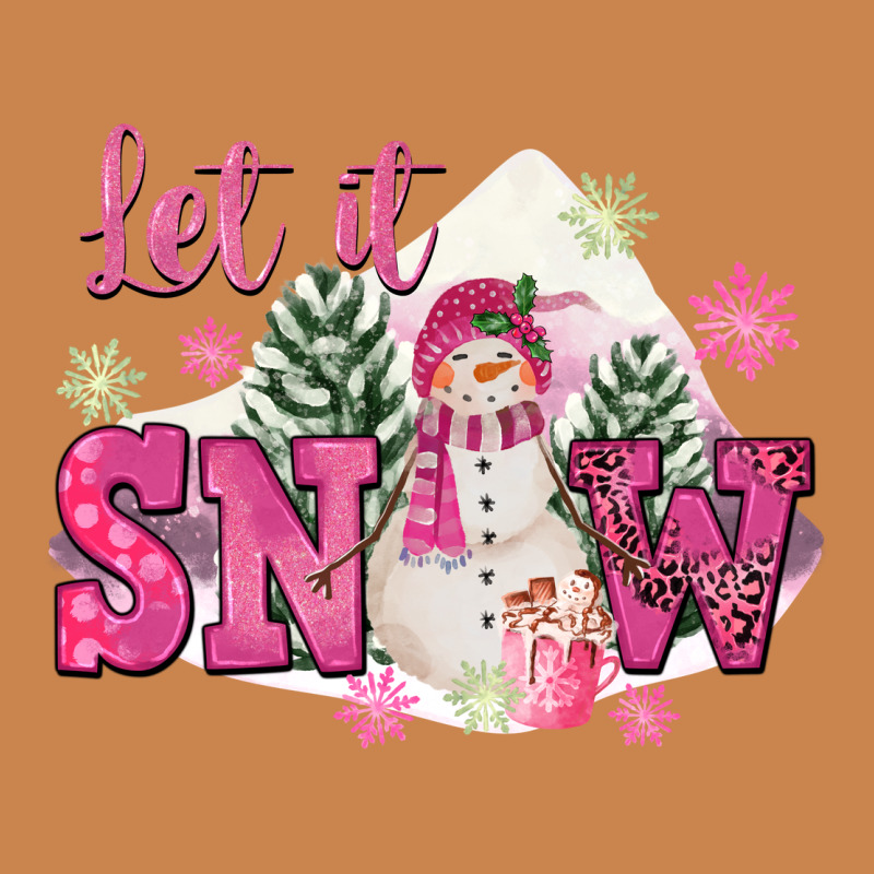 Let It Snow Pink Christmas Heavyweight Hoodie by FaDigitalArtStudio | Teevron