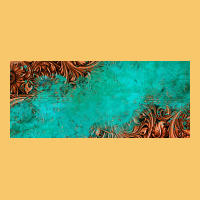 Tooled Leather Turquoise Glitter 11oz Mug Vintage Hoodie | Teevron