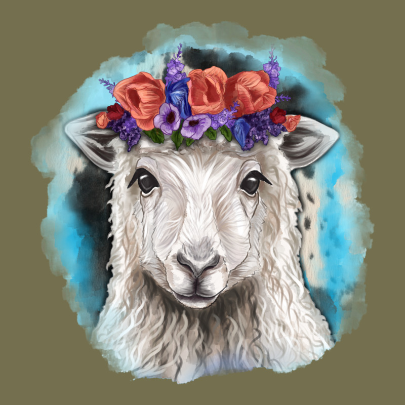 Sunflower Sheep With Background Vintage Hoodie by RanaPortraitStore | Teevron