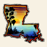 Louisiana  Sunset Map Vintage Tee | Teevron