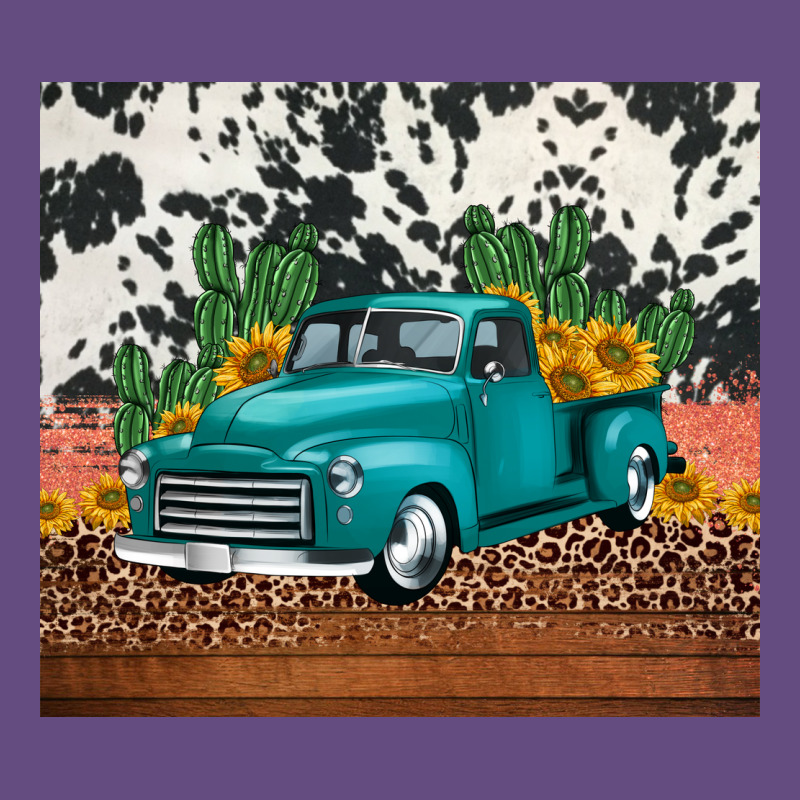 Western Farm Truck Cactus And Sunflowers Vintage Hoodie by Jasminsmagicworld | Teevron