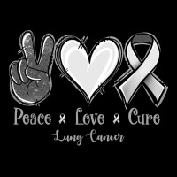 Peace Love Cure Lung Cancer Ladies Tee | Teevron