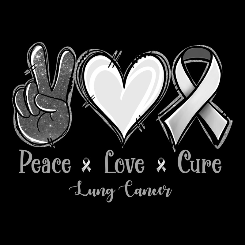 Peace Love Cure Lung Cancer Ladies Tee by Jasminsmagicworld | Teevron
