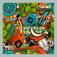 Western Cactus Aztec Seamless Pattern Heavyweight Hoodie | Teevron