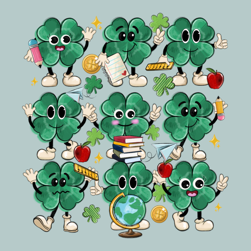Teacher St Patrick Day Clovers Heavy Core Tee by MaliasSmallBusiness | Teevron