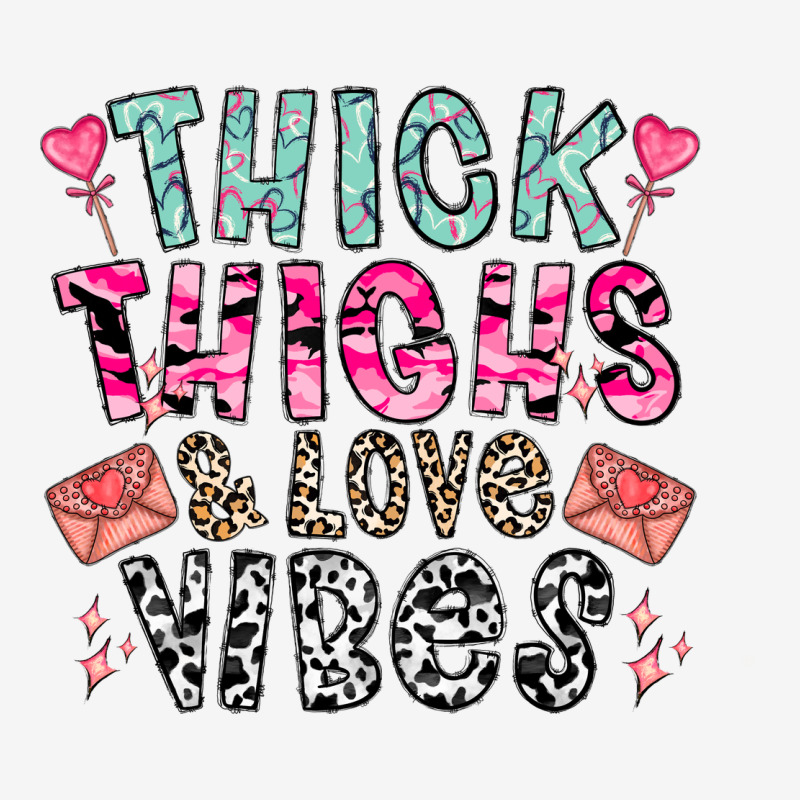 Thick Thighs And Love Vibes Urban Hoodie by CowhideDigitalArt | Teevron