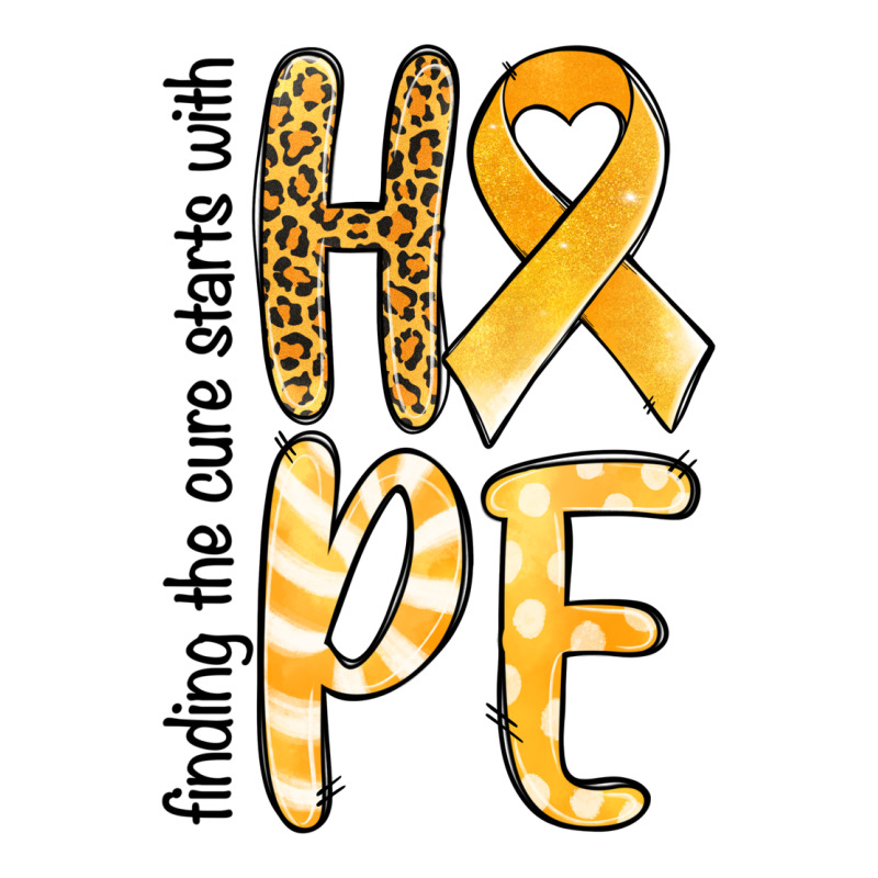 Finding The Cure Starts With Hope Childhood Cancer Premium Tee by NancyCooperArtShop | Teevron
