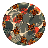 african fabric pattern round earrings 5 | Teevron
