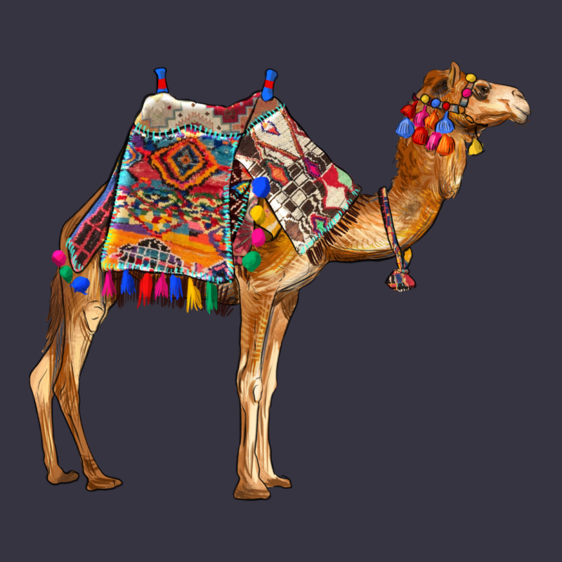 Camel With Colorful Saddle Vintage Hoodie by BarkalooDesign | Teevron