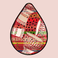 African Fabric Pattern Teardrop Earrings 3 Premium Sweatshirt | Teevron
