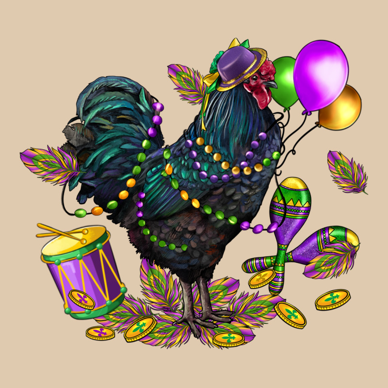 Mardi Gras Chicken Heavyweight Sweatshirt by CowGirlArtShop | Teevron