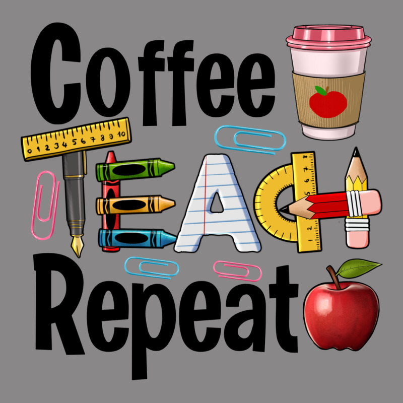 Coffee Teach Repeat Vintage Tee by BarkalooDesign | Teevron