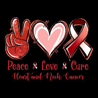 Peace Love Cure Heart And Neck Cancer Ladies Tee | Teevron