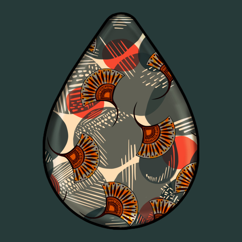 African Fabric Pattern Teardrop Earrings Premium Sweatshirt by BundleAndBundleShop | Teevron