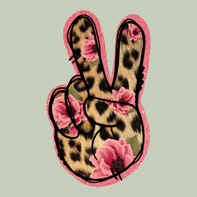 Floral Leopard Peace Sign Ladies Tee by Jasminsmagicworld | Teevron