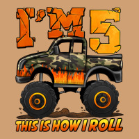 I'm Five This Is How I Roll Monster Truck Birthday Vintage Tee | Teevron