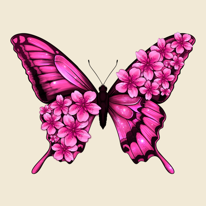 Floral Pink Butterfly Premium Tee by NancyCooperArtShop | Teevron
