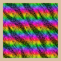 Neon Rainbow Leopard Zebra Seamless Pattern Heavyweight Hoodie | Teevron