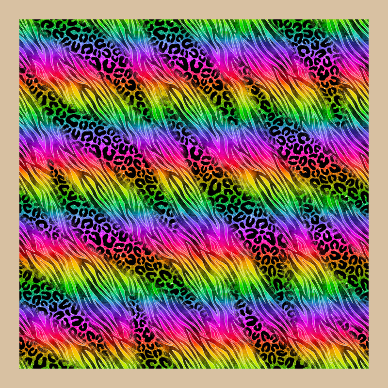 Neon Rainbow Leopard Zebra Seamless Pattern Heavyweight Hoodie by BundleAndBundleShop | Teevron