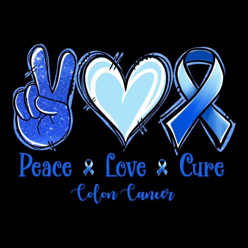 Peace Love Cure Colon Cancer Ladies Tee by Jasminsmagicworld | Teevron