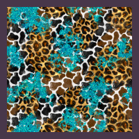 Turquoise Glitter Cowhide Leopard Seamless Pattern Heavyweight Hoodie | Teevron