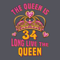The Queen Is 34 Long Live The Queen Vintage Hoodie | Teevron