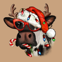 Christmas Cow With Antlers Vintage Tee | Teevron
