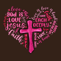 Jesus Is Love Heart Cross Valentines Day Heavy Core Tee | Teevron