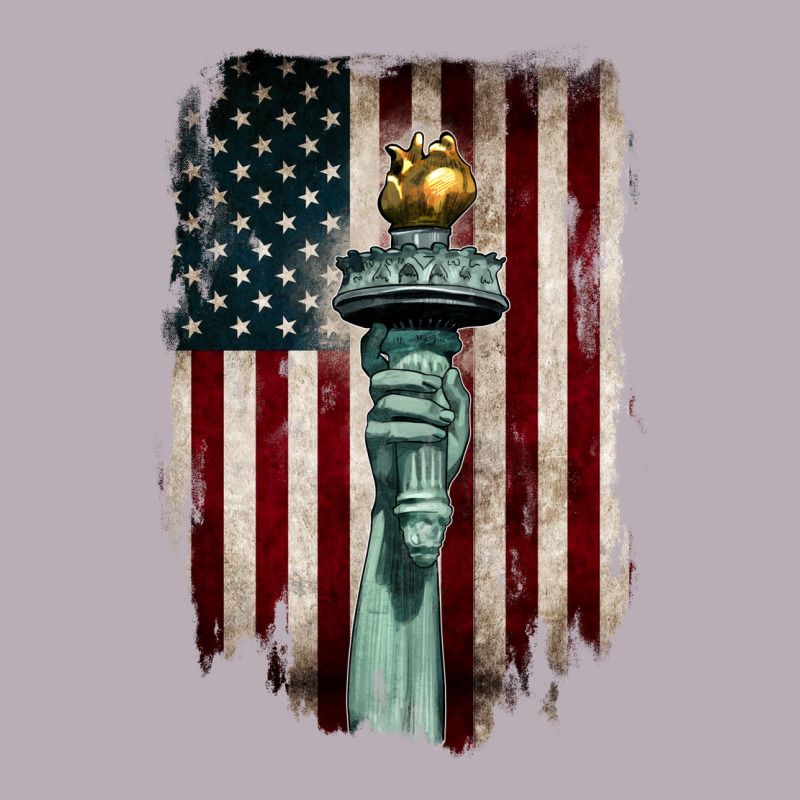 Statue Of Liberty Torch Vintage Tee by BarkalooDesign | Teevron