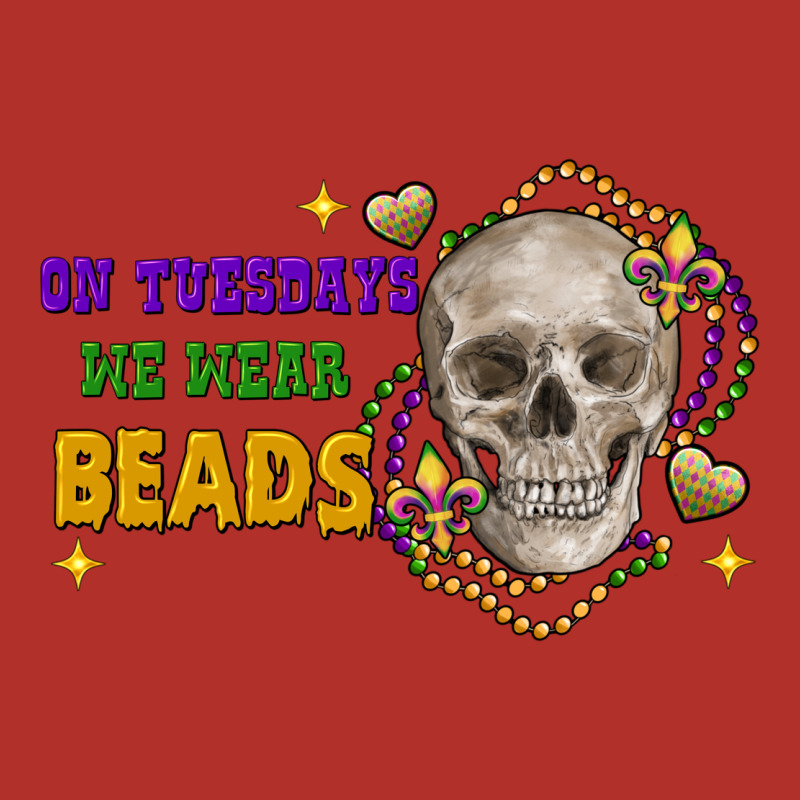 On Tuesdays We Wear Beads Skull Premium Hoodie by FaDigitalArtStudio | Teevron