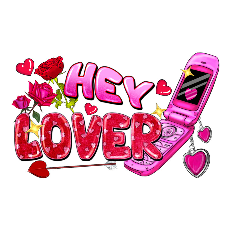 Hey Lover Flip Phone Valentine's Day Zipper Hoodie by FaDigitalArtStudio | Teevron