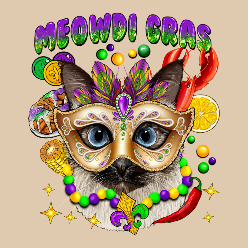 Meowdi Gras Mardi Gras Cat Heavyweight Sweatshirt by CowGirlArtShop | Teevron